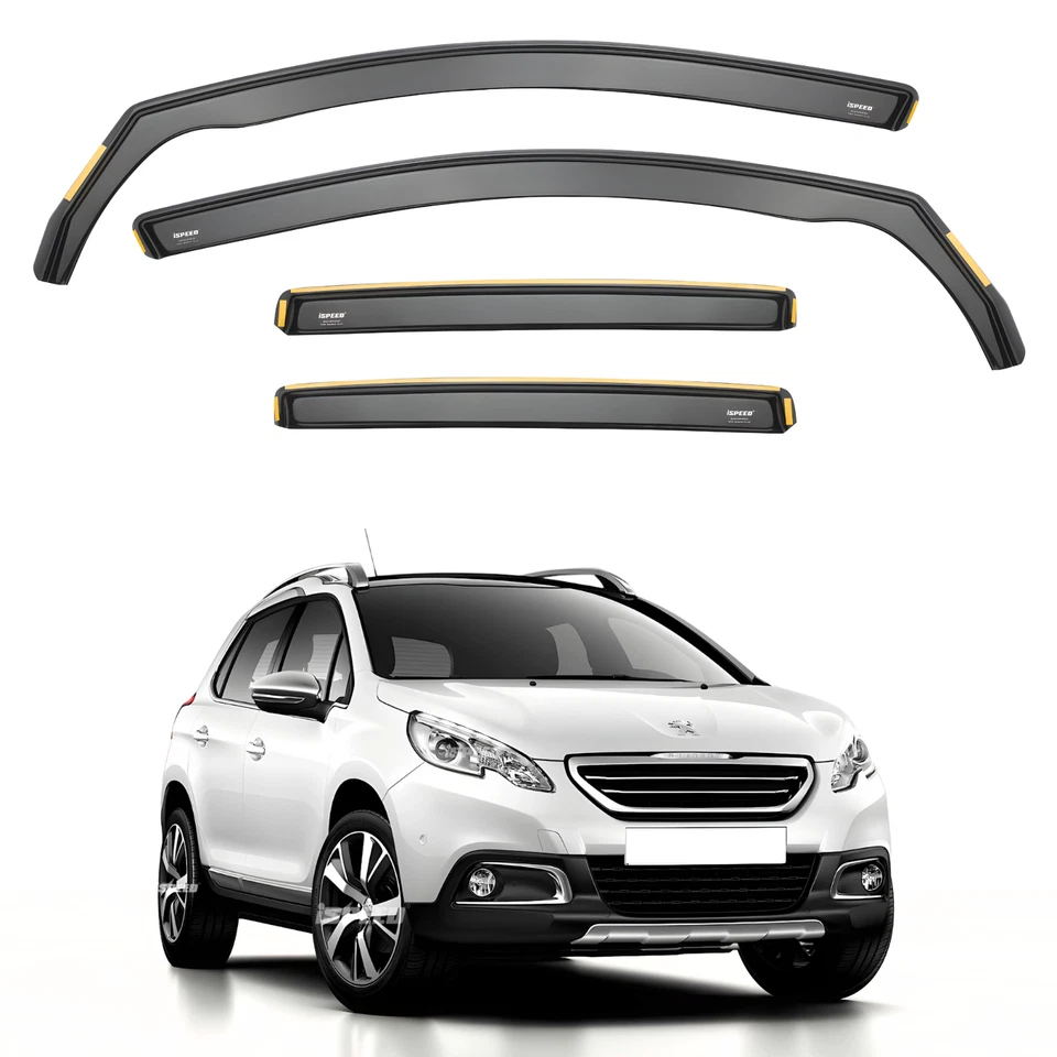 Deflectores de viento para Peugeot 2008 SUV 5 puertas 2013-2019 tintados ISPEED 4 piezas Foto 2 de 4