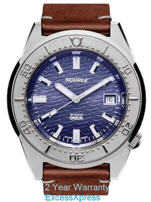 Brand New Squale 50 ATMOS Onda UVA (Purple)1521-026-ONDA-B Watch Warranty
