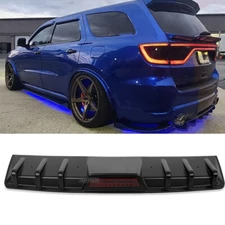 For Dodge Durango SRT R/T Rear Bumper Lip Diffuser Shark Fins Splitter Spoiler