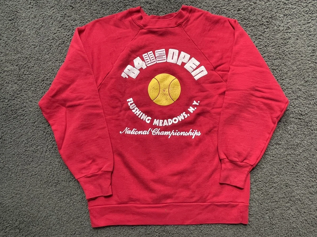 VINTAGE 1984 US Open Tennis Crewneck Sweatshirt M Flushing Meadows