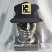 Vintage 1980’s KAR PRODUCTS Black Snapback Trucker Hat Made In USA