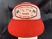 YR Headwear II Storelli And Cox Racing Red/White Visor Hat