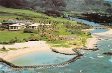 Aerial View Kauai Surf Hotel Resort Wailua River Hawaii Vtg 6X4 Postcard CP440