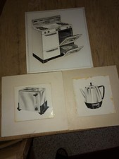 Horno tostador original vintage estufa cafetera impresión publicidad arte pop retro
