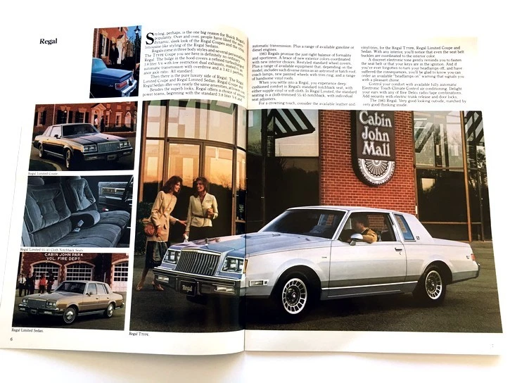 1983 Buick 24-page Sales Brochure Catalog - Regal T-Type Riviera Electra LeSabre - Image 3 of 4