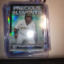 2023 BOWMAN PLATINUM PRECIOUS ELEMENTS PE-1 GRN FOIL TERMARR JOHNSON RC -PIRATES