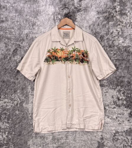 Camisa Tommy Bahama Parques Disney para Hombre Seda Mangas Cortas con Botones Talla S Pequeña - Imagen 1 de 8