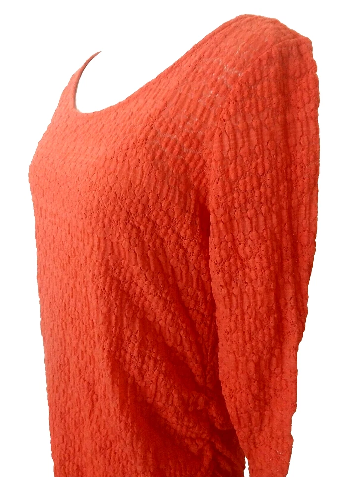 JESSICA SIMPSON MATERNIDAD ENCAJE ACANALADO TOP MANGA 3/4 CORAL + CAMISETA SIN MANGAS ELÁSTICA M Foto 4 de 4