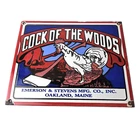 Vintage Cock of The Woods Sign - Axe Service Station Knife Store Gas Pump Sign