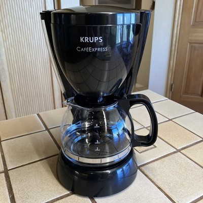 KRUPS CafeExpress CAFE EXPRESS 4-CUP COFFEEMAKER TYPE FMA1 BLACK MINIMALLY USED