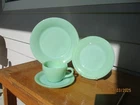 FIRE KING JADE-ITE RESTAURANT 4-PIECE DINNER SET - UNUSED CONDITION