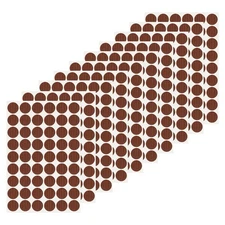 540 Pcs Dia. 21mm/0.8" Hole Cover Stickers, Deep Red Wood