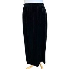 Willow Ridge Vintage Maxi Skirt Black Velvet Whimsigoth Fairy Grunge Large