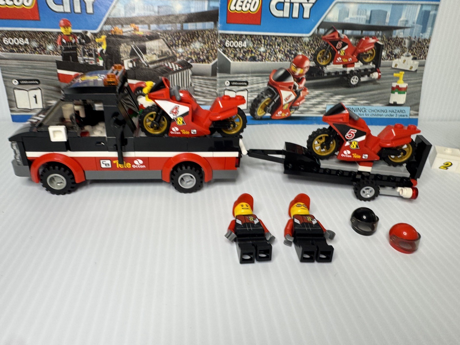 LEGO City Set 60084 Racing Bike Transporter Complete With Ma