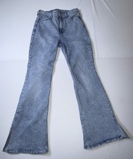 Old Navy Higher High Rise Flare Denim Jeans Sz 10 Womens Distressed