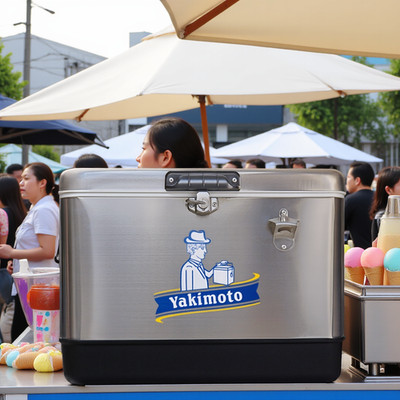 Yakimoto 54Qt Commercial Cooler，Stainless Steel Food Storage for Mobile Catering