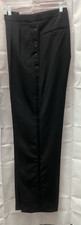 Gianni Tuxedo Pants 100 Wool Black Pleated Satin Stripe Prom Wedding Formal 38R