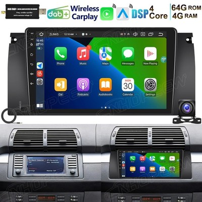 Für BMW 5er E39 7er E38 Carplay Android 15 Autoradio GPS NAVI DSP BT DAB+ 4+64GB