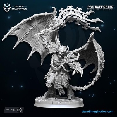 Daemon Prince of Excess 60mm Custom Base 12k Resolution