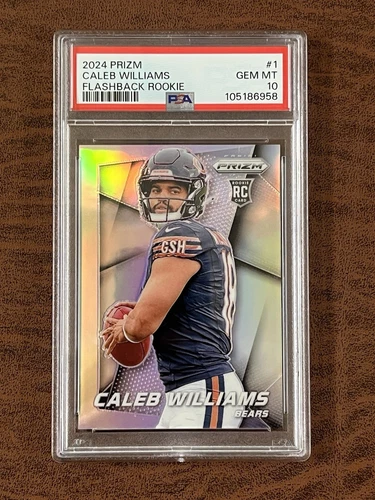 2024 Prizm! Caleb Williams! Flashback Rookie! PSA 10! Chicago Bears!🐻