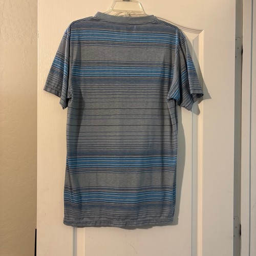Men's Gray and Blue ELXR shirt SZ L - Picture 2 of 4