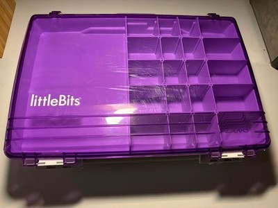 littleBits Storage Case / Tackle Box Organizer Purple Lid 660-0013-0000A