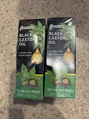 2 Pack AL iver - Jamaican Black Castor Oil - 100% Pure Cold Pressed - 2.02 oz