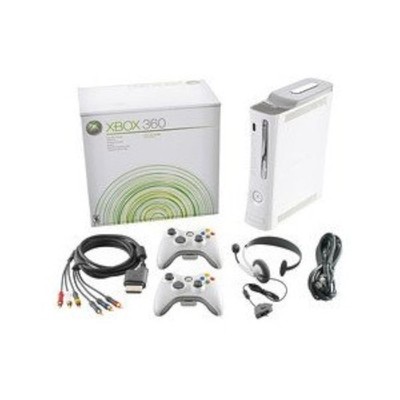Microsoft xbox本体通電のみ(J20) White Microsoft Xbox 360 Console Comes With 2 Controllers And