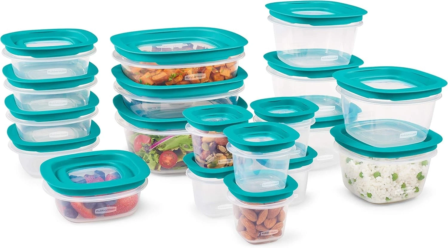 38-Piece Food Storage Containers W/ Snap Bases Easy Organization & Lids Lunch