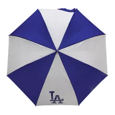 MLB Auto Fold Travel Umbrella Los Angeles Dodgers 46-inch Canopy