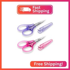 Beaditive Mini Craft Scissors Set 2-pc - Portable 3.25" Small Detail Scissors