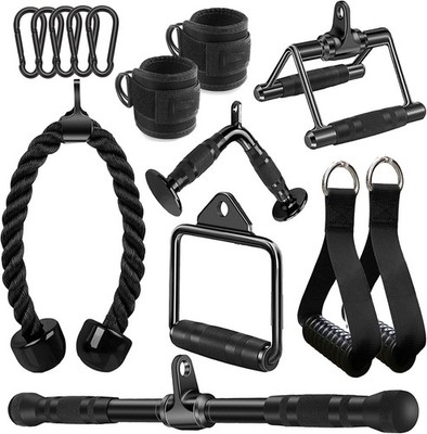 Complete Solid Cable Machine Attachment Set