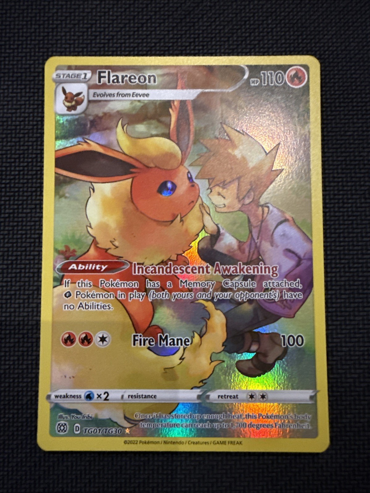 Flareon Ultra Rare SWSH09: Brilliant Stars Trainer Gallery TG01/TG30 NM