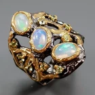 Handmade Natural Opal Ring 925 Sterling Silver Size 7 /R472670