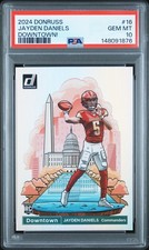 2024 PANINI DONRUSS DOWNTOWN! #16 JAYDEN DANIELS PSA 10