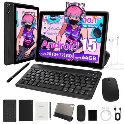 10,1 zoll Android 15 20GB RAM 64GB ROM Tablet IPS LCD WIFI Bluetooth 5000mAh
