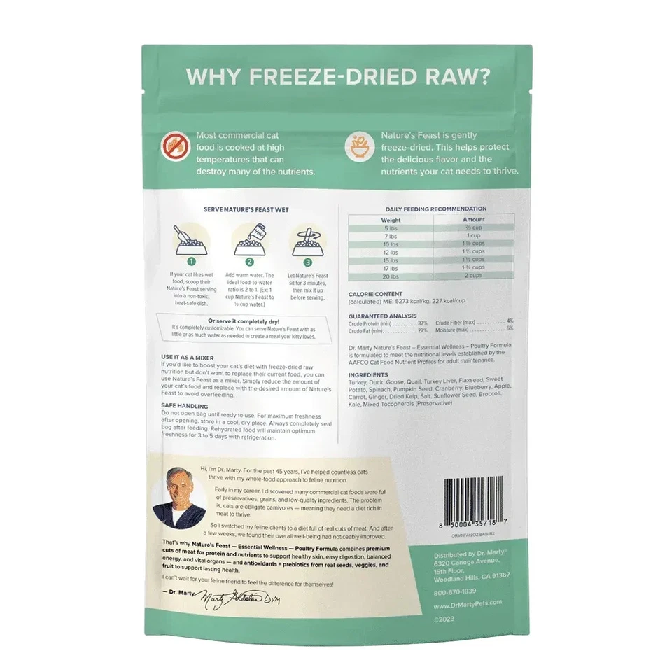 Fórmula esencial para aves de corral Nature’s Feast Wellness para gato adulto 12 oz Foto 2 de 2