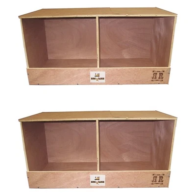 RUGGED RANCH PRODUCTS Rugged Range Products Duplex Chicken Coop Nesting Box for 2 to 4 Hens (2 Pack)