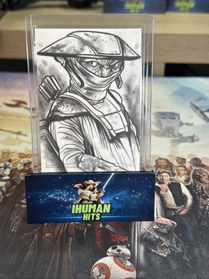 2025 Topps Star Wars Chrome Galaxy Constable Zuvio By Toma Sketch 1/1 Auto