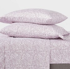 Full Printed Microfiber Sheet Set Light Purpl...