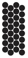 1" Black Round Label Dots Stickers Color Coding Inventory 1 Inch Dot
