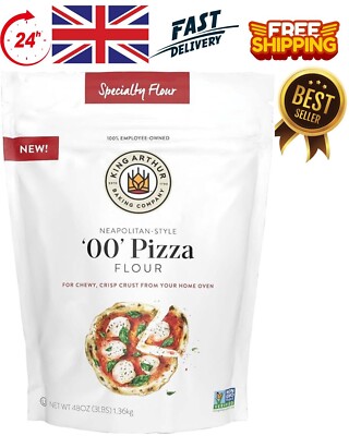 King Arthur 00 Pizza Flour, Non-GMO, 100% American Grown Wheat, 3lb