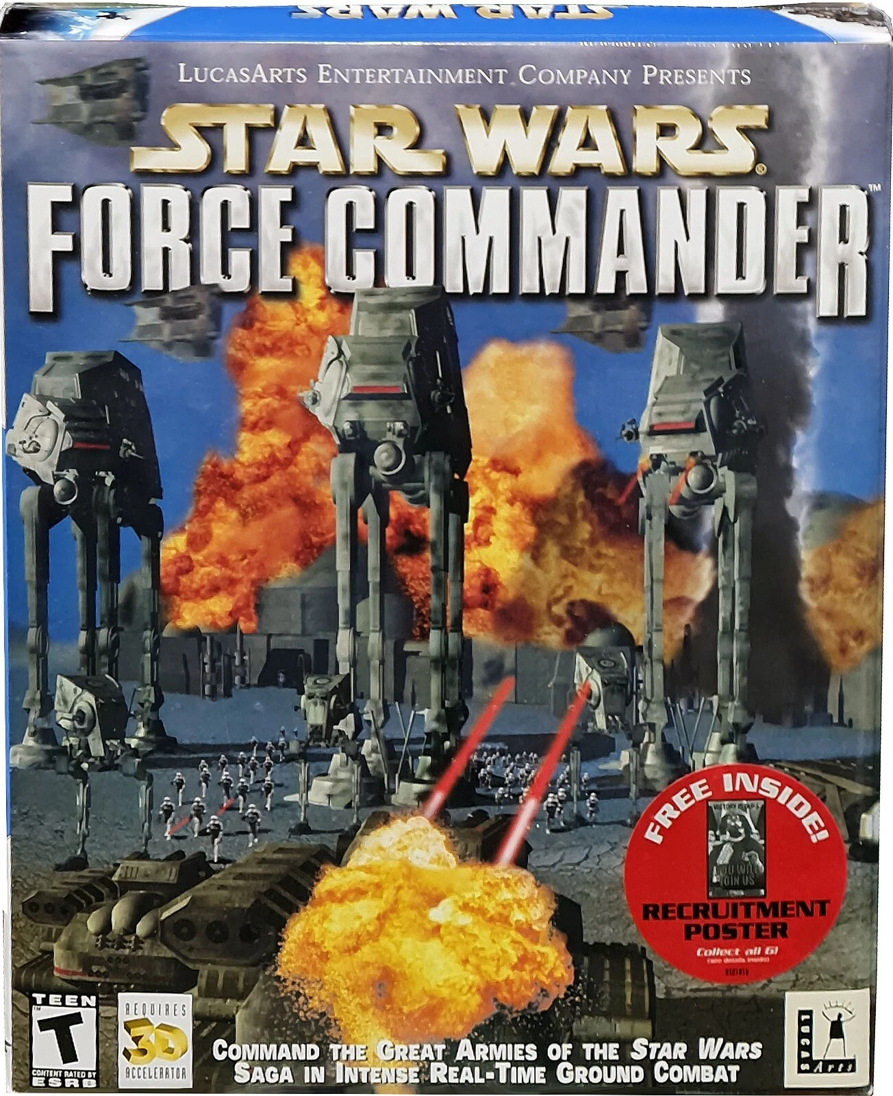 Jeu PC Star Wars Force Commander - Big Box Version Française, Bon état (boîte Grande Taille)