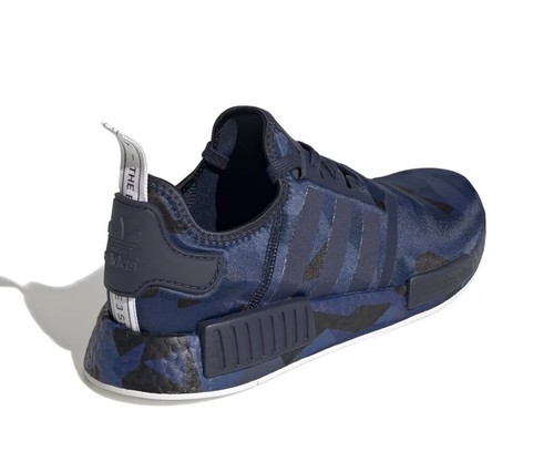 Adidas NMD R1 Geometric Camo Blue Boost Casual Shoes Mens Kids Size US 6 New ✅ - Picture 3 of 13