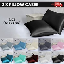 Satin pillow covers for hair and skin 2 Pack, Ultra-Soft Pillow Cases Cover Set