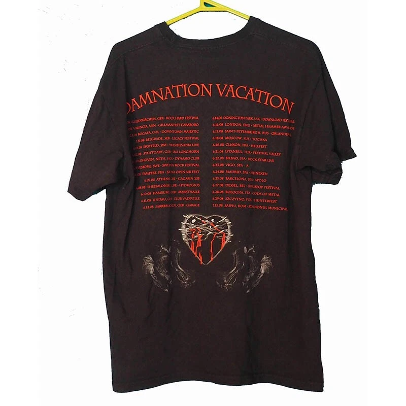 Testament "Damnation Vacation" 2008 T-SHIRT Size L Vintage, slayer, anthrax - Photo 2/4