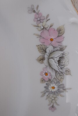 Lot De 12 Assiettes à Dessert Seltmann Bavaria Theresia - Porcelaine Décor Floraux Or