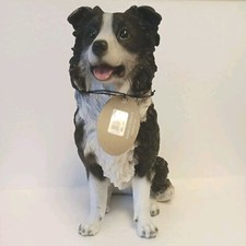 Sheepdog Collie Dog - Sitting  Ornament Indoor Outdoor Real Life 27cm tall