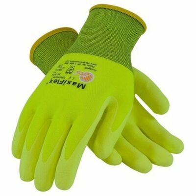 LOT 34-874FY MaxiFlex ATG Hi-Vis Lime Ultimate Nitrile Foam WORK GLOVES SM-2XL