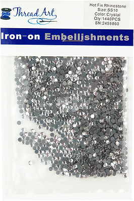 SS10 HOTFIX CRYSTAL RHINESTONES 3MM HOT FIX - 28 COLORS - 1440 STONES PER PACK